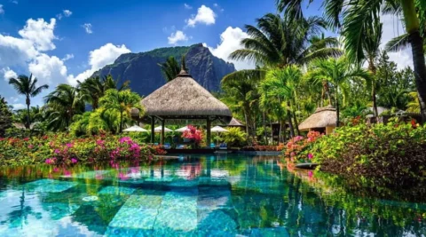 Luxusresort-Reisenden